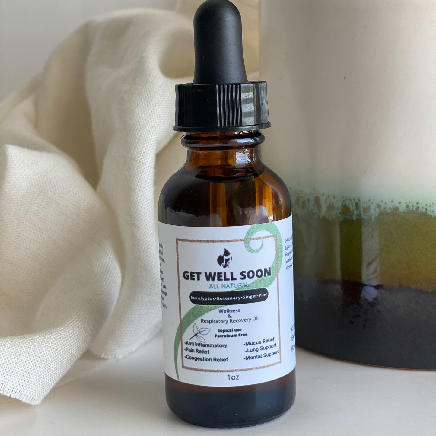 GET WELL SOON oil wellness, pain & respiratory recovery oil