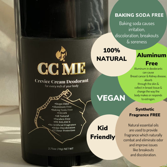 CC ME Crevice Cream Natural Body Deodorant for Private Parts & Underarms
